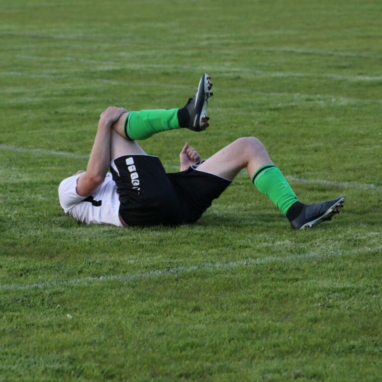 blessure du genou au football